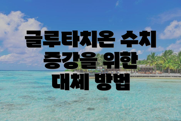 글루타치온 수치 증강을 위한 대체 방법