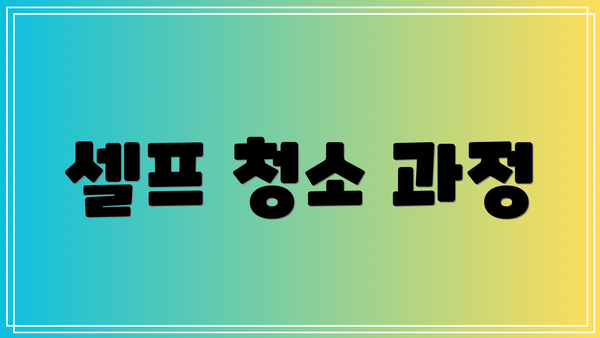 셀프 청소 과정