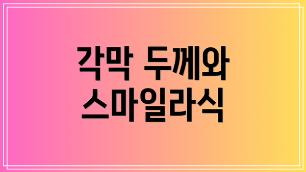 각막 두께와 스마일라식