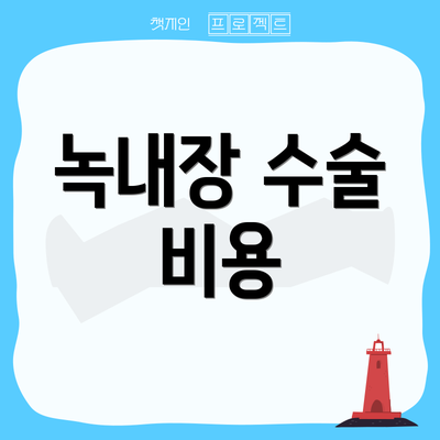 녹내장 수술 비용