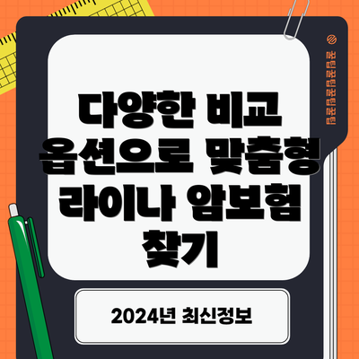 다양한 비교 옵션으로 맞춤형 라이나 암보험 찾기