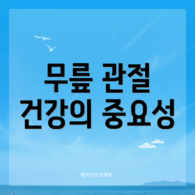 무릎 관절 건강의 중요성