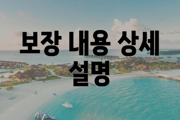 보장 내용 상세 설명