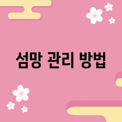 섬망 관리 방법