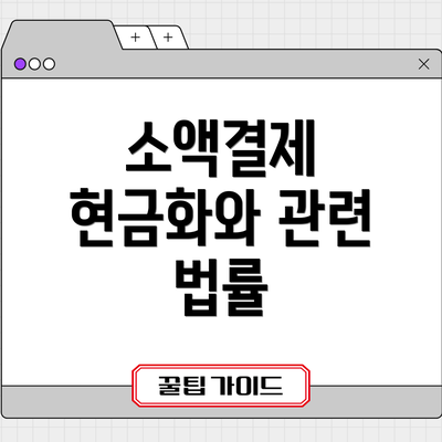 소액결제 현금화와 관련 법률