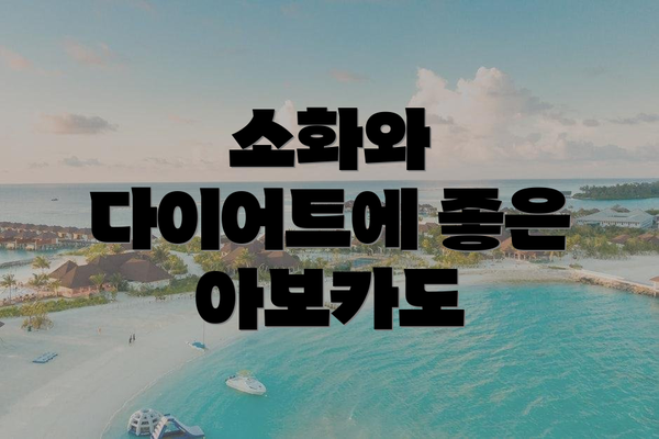 소화와 다이어트에 좋은 아보카도