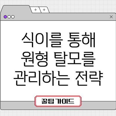 식이를 통해 원형 탈모를 관리하는 전략