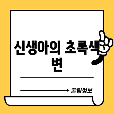 신생아의 초록색 변
