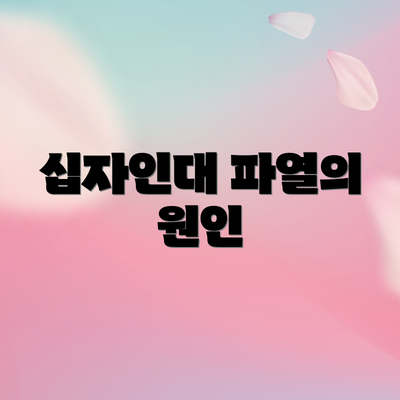 십자인대 파열의 원인