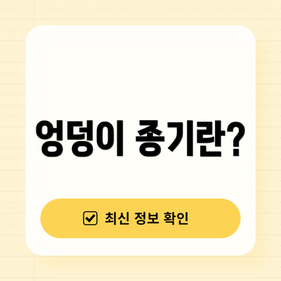 엉덩이 종기란?