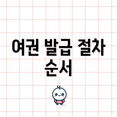 여권 발급 절차 순서