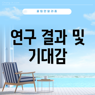 연구 결과 및 기대감