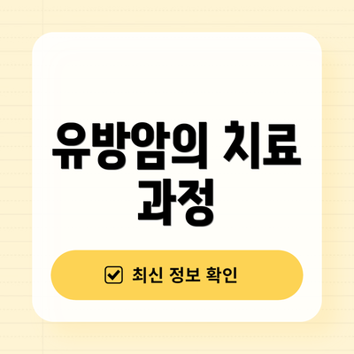 유방암의 치료 과정