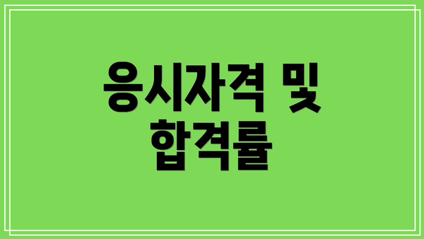 응시자격 및 합격률