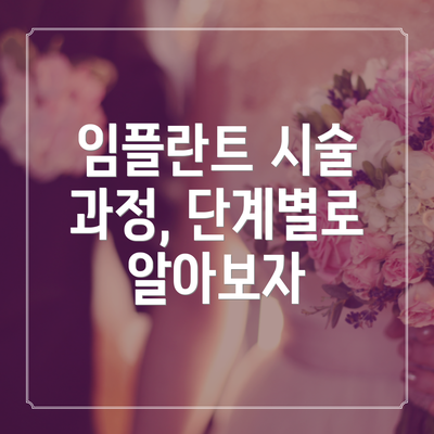 임플란트 시술 과정, 단계별로 알아보자