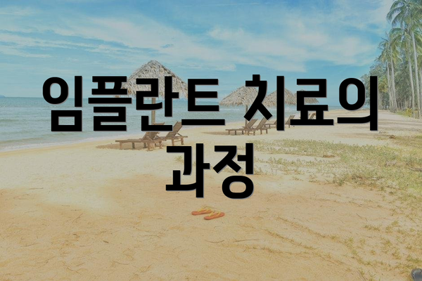 임플란트 치료의 과정
