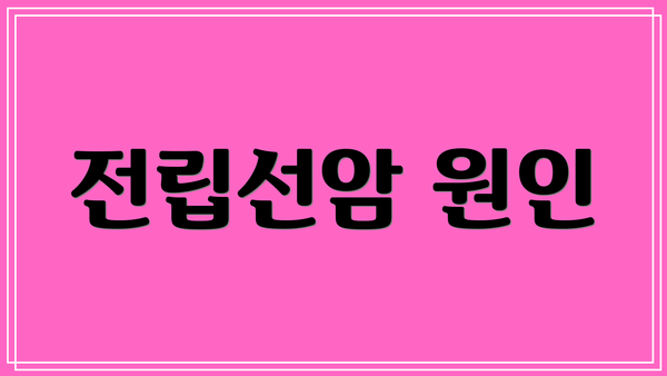 전립선암 원인