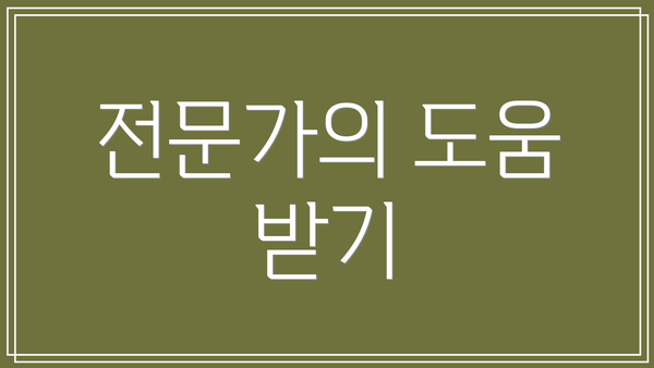 전문가의 도움 받기