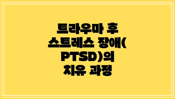 트라우마 후 스트레스 장애(PTSD)의 치유 과정
