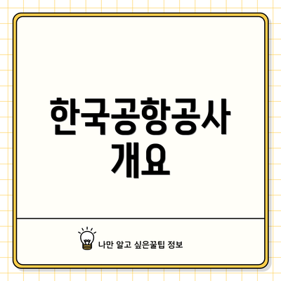 한국공항공사 개요