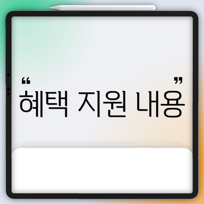 혜택 지원 내용