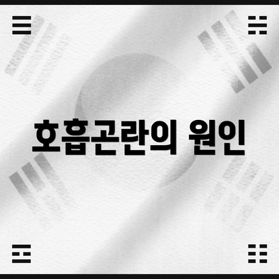 호흡곤란의 원인