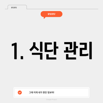 1. 식단 관리
