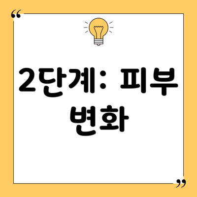 2단계: 피부 변화