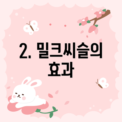 2. 밀크씨슬의 효과