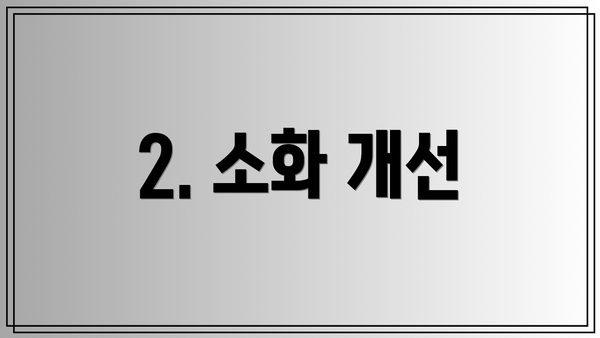2. 소화 개선
