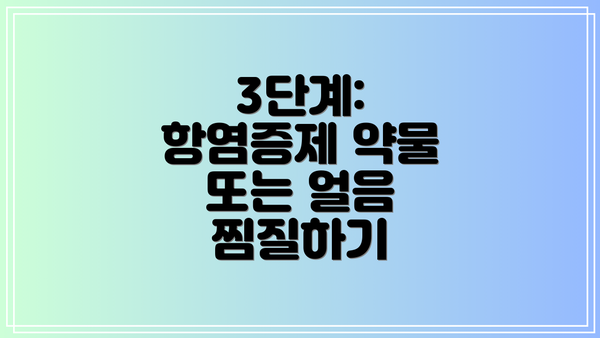 3단계: 항염증제 약물 또는 얼음 찜질하기
