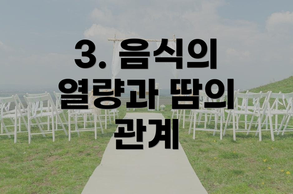 3. 음식의 열량과 땀의 관계