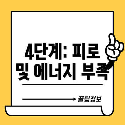 4단계: 피로 및 에너지 부족