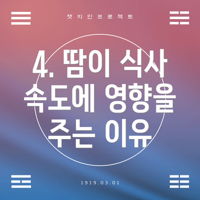 4. 땀이 식사 속도에 영향을 주는 이유