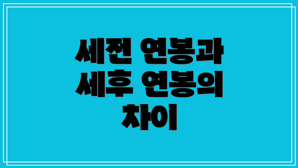 세전 연봉과 세후 연봉의 차이