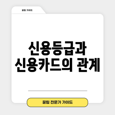 신용등급과 신용카드의 관계
