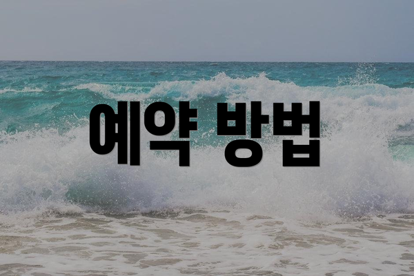 예약 방법
