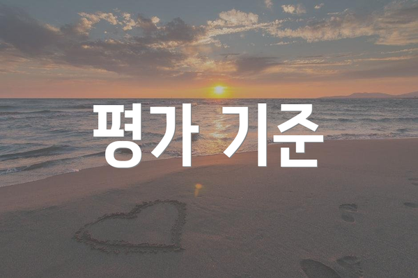 평가 기준