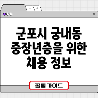 군포시 궁내동 중장년층을 위한 채용 정보