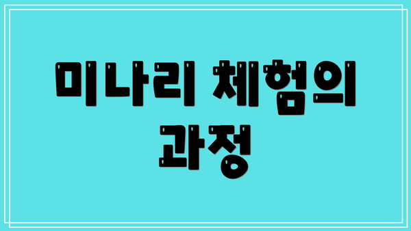 미나리 체험의 과정