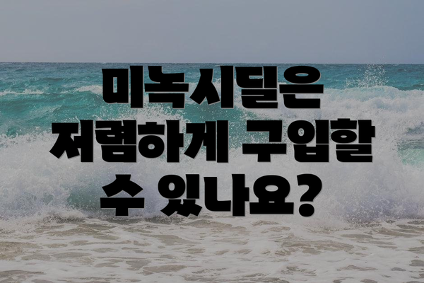 미녹시딜은 저렴하게 구입할 수 있나요?