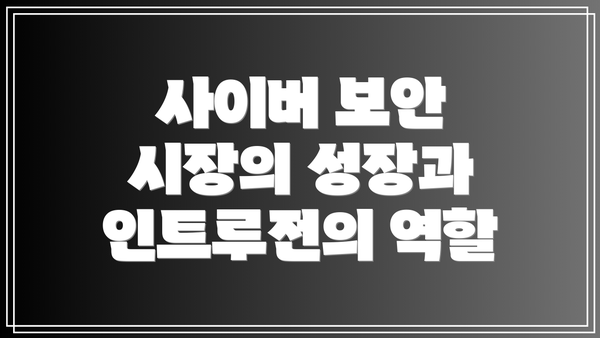 사이버 보안 시장의 성장과 인트루전의 역할