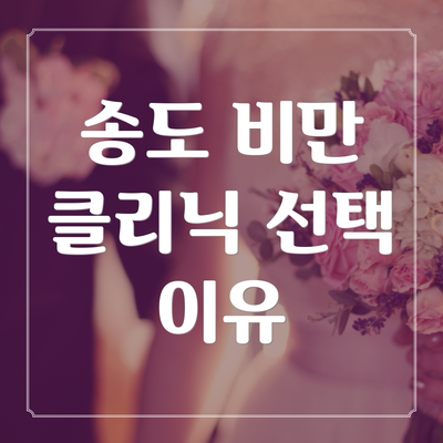 송도 비만 클리닉 선택 이유