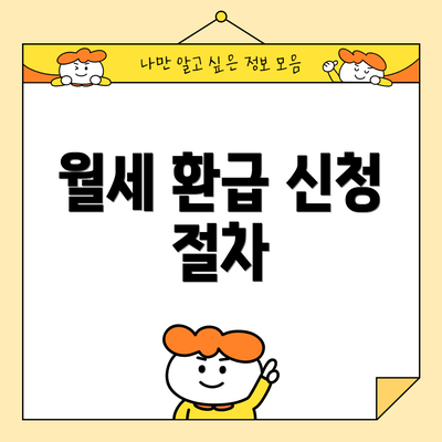 월세 환급 신청 절차