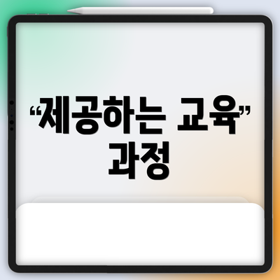 제공하는 교육 과정