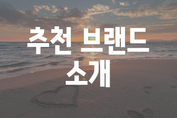 추천 브랜드 소개